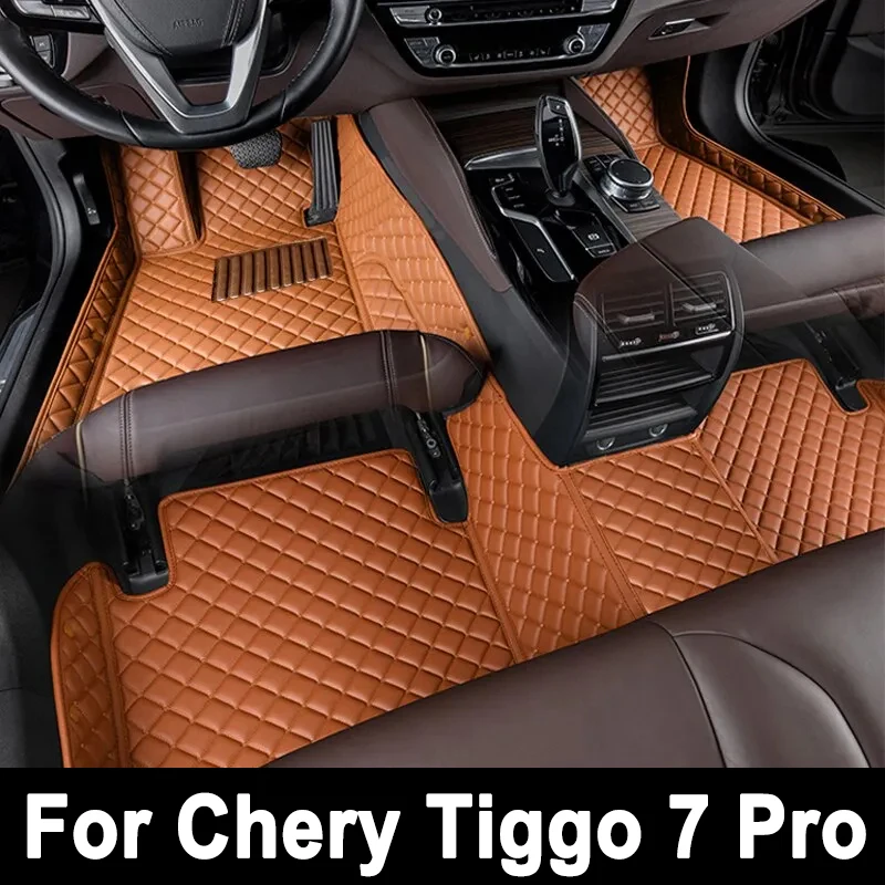 

Кожаные автомобильные коврики на заказ для Chery Tiggo 7 Pro 2021, ковры, подушечки для ног, аксессуары
