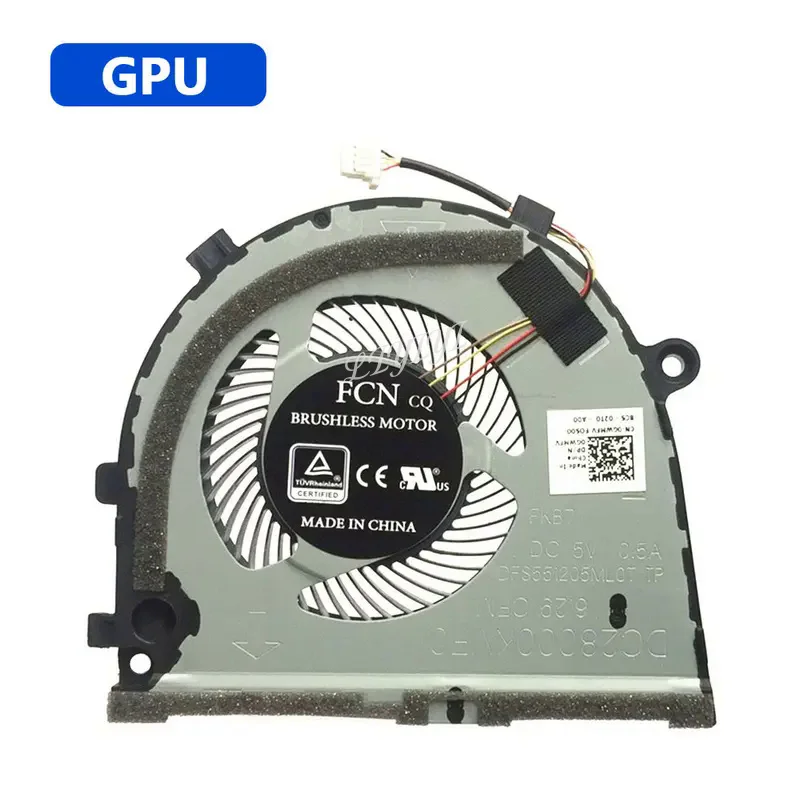 Enfriador de ordenador portátil para Dell G3, G3-3579, G3-3578, G5, G3-3779, CPU, GPU, ventilador de refrigeración 0W0J86 0TJHF2 0GWMFV