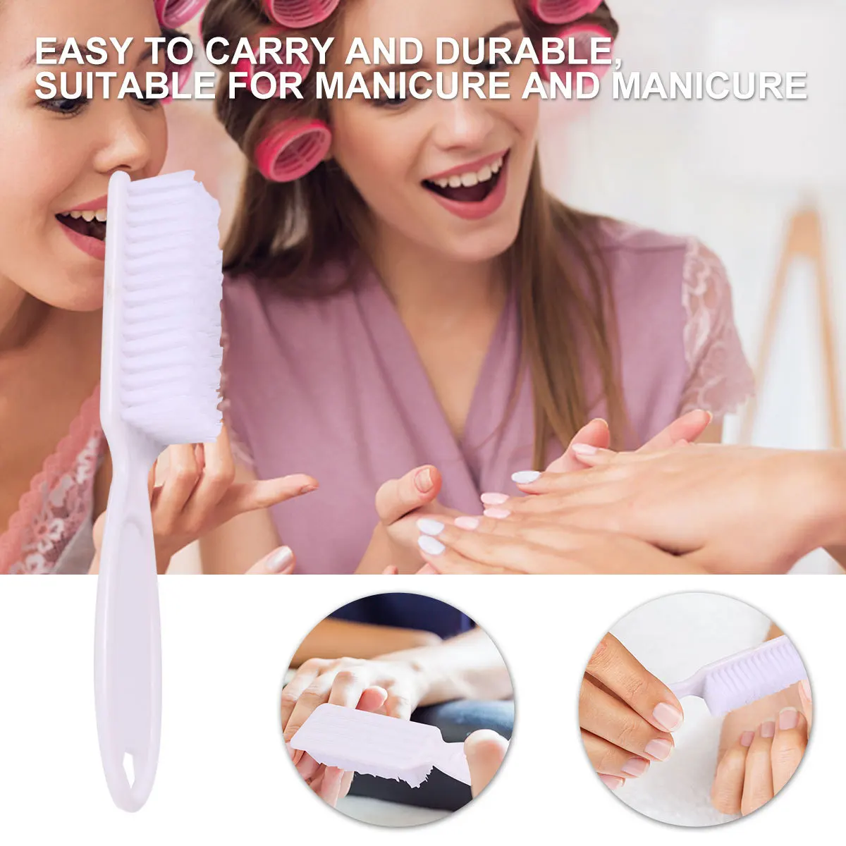 6-delige nagelborstelgereedschappen Sterke effectieve reiniging voor Nail Art Design Manicure Pedicure Behandelingen Home Utility Manicure Borstel