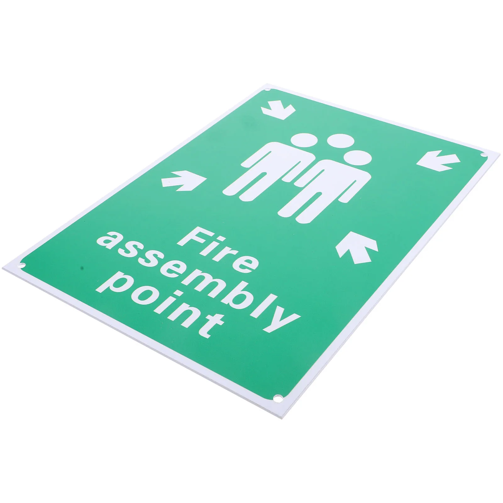 Fire Sign Fire Emergency Assembly Point Sign Outdoor Evacuation Warning Board Office Garden Sturdy Flame Retardant Easy Identify
