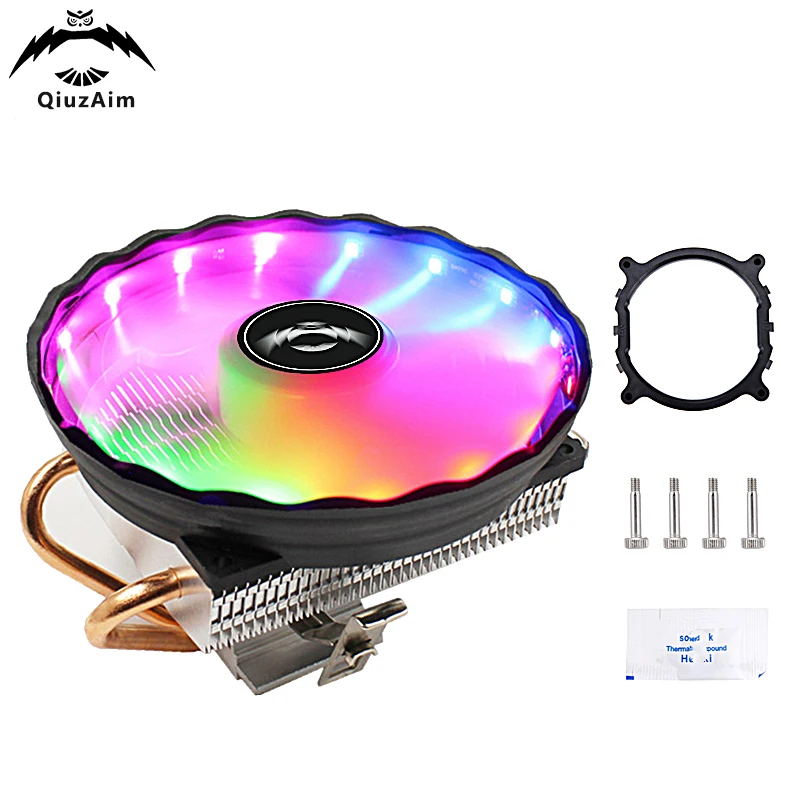 

QiuzAim PC Air-cooled x79 x99 Radiator PWM 120mm Fan am4 am5 Processor Cooler 2 Heat Pipe CPU Installing LGA2011 2099 2066 E5