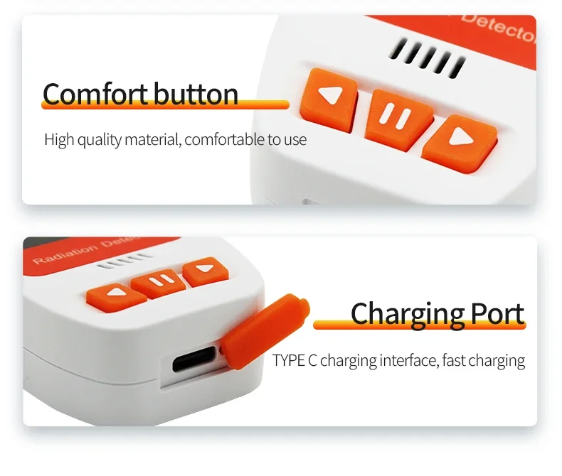 Aikesi HFS-20 draagbare nucleaire stralingsdetector met LCD-scherm Beta Gamma röntgendetector Aangepaste ODM-ondersteuning
