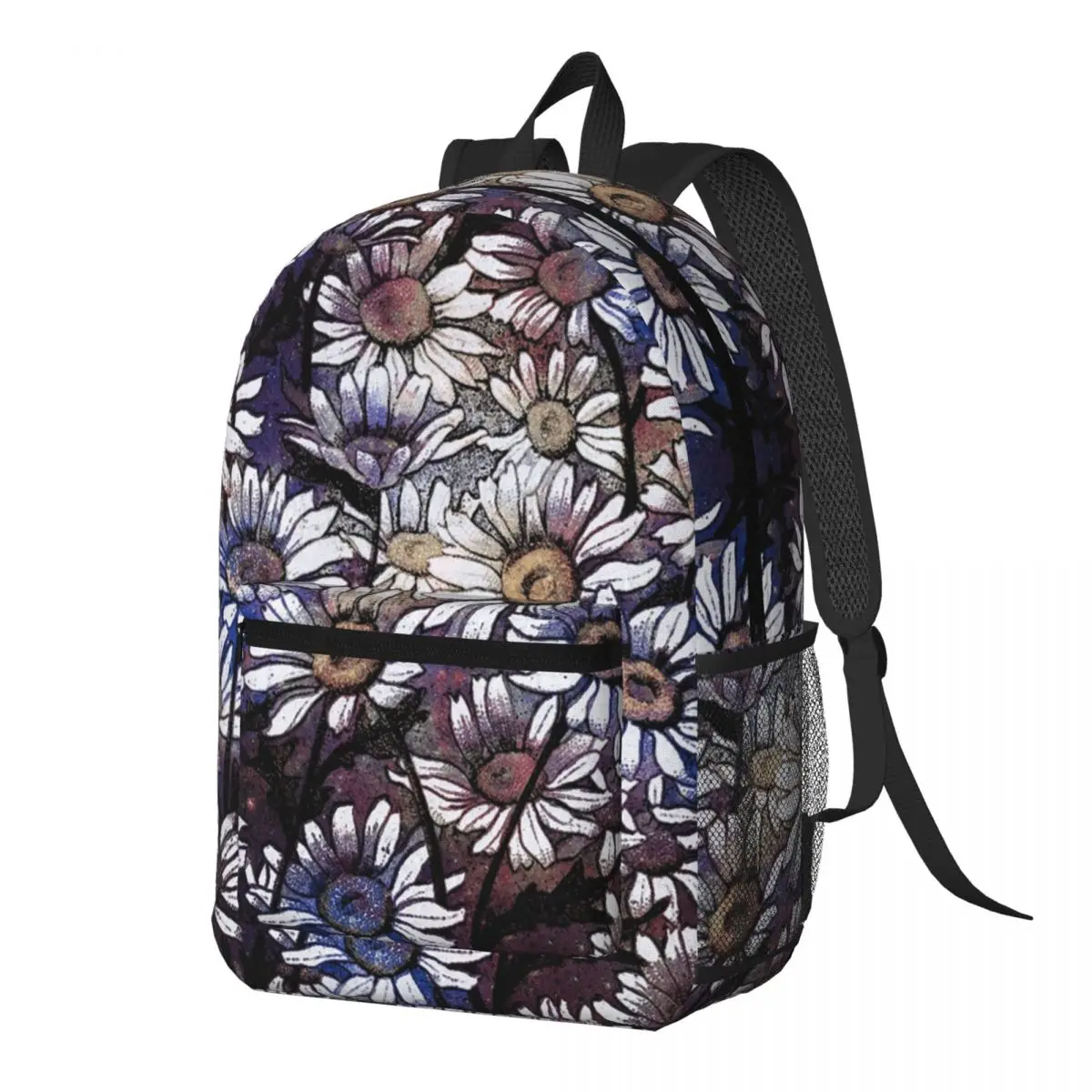 

Colourful Sketchy Vintage Flowers Backpack Daypack Large Capacity Kids BookBag School Bag Shoulder Bags for Men Women