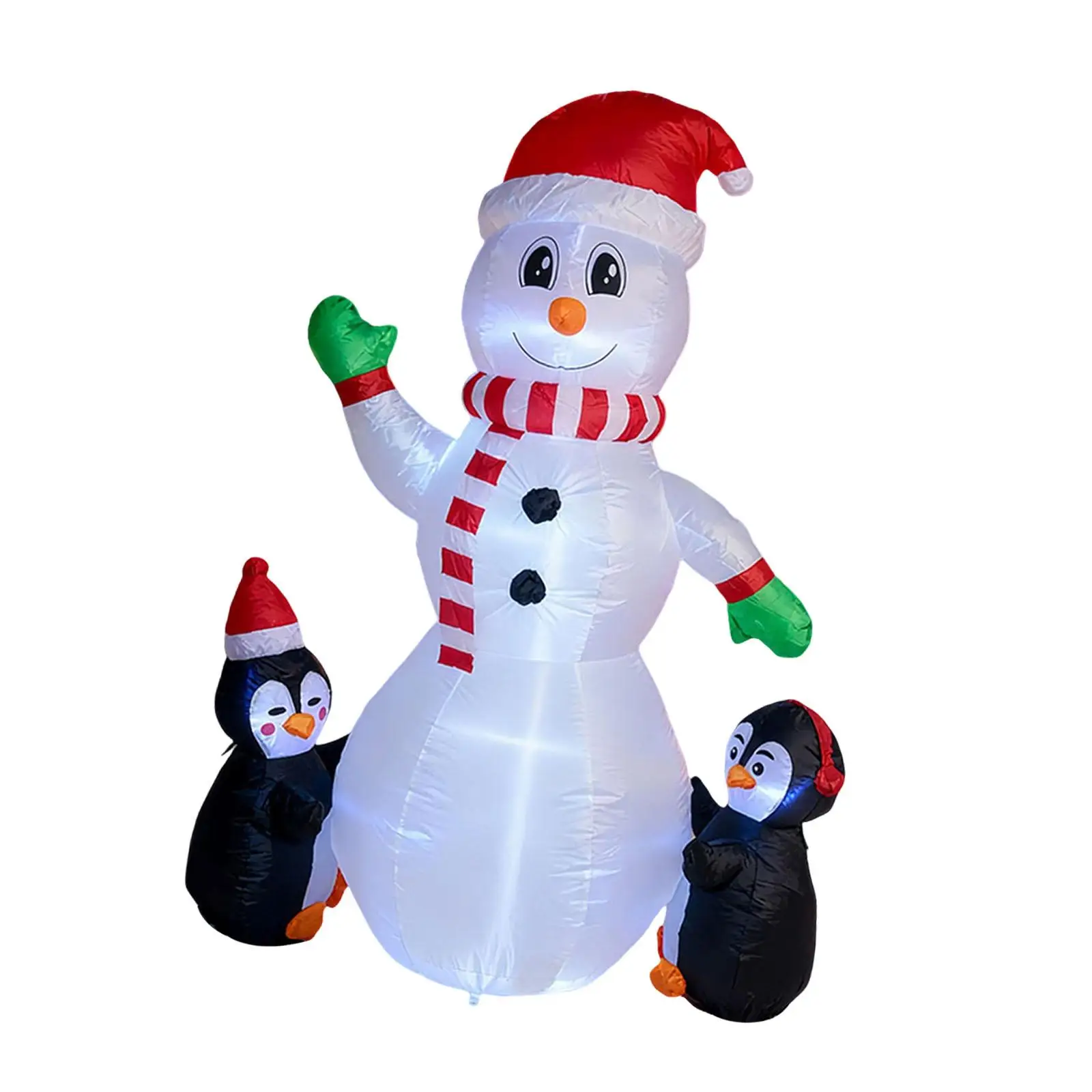 Christmas Decoration Inflatable Snowman Outdoor Figure with Light Up Feature for Holiday Lawn Garden Decor