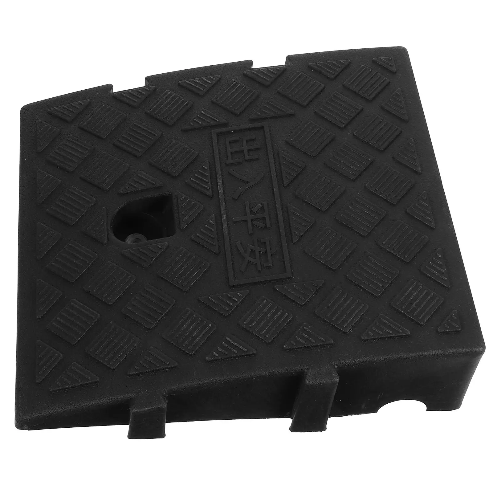 

Car Wheel Ramp 25x27x7cm Black Heavy Duty Driveway Ramp for Vehicles Threshold Entry Slope Triangular Step Pad with Screws