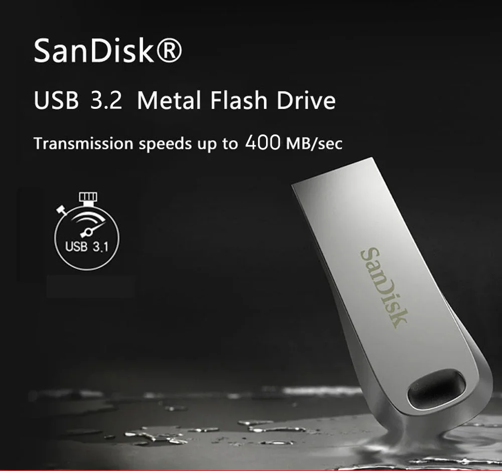 SanDisk Pen Drive CZ74 USB3.1 USB3.2 64G 128G 32G 256G 512G Memory Stick Metal U Disk Flash Drive لأجهزة الكمبيوتر المحمول اللوحية TV Car PC
