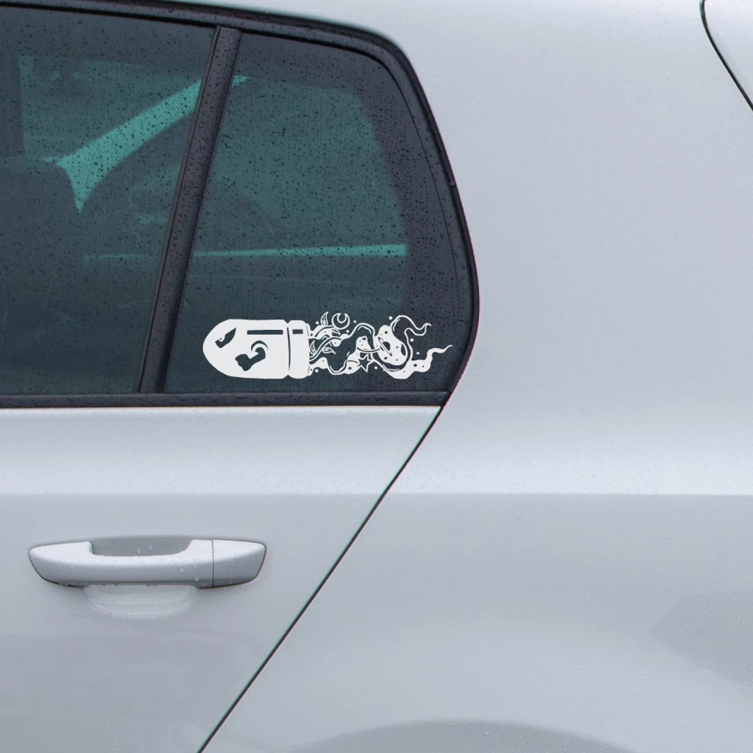 

1PC 20cm Cool Bullet Shape Graphic Waterproof Vinyl Sticker For Car Moto Window Laptop Helmet Decor, Various Colors