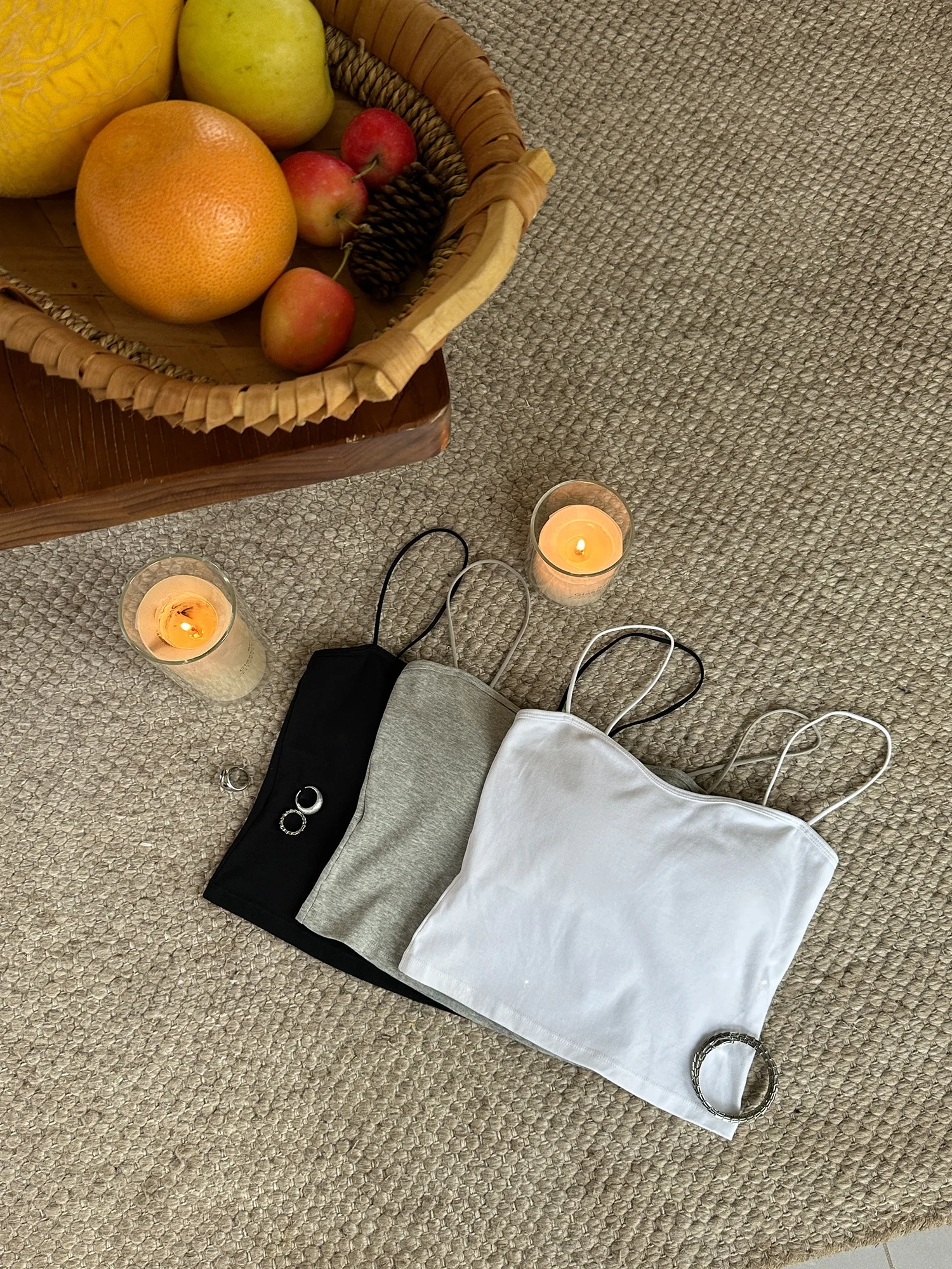 

Falin X Women's Slim Fit Tank Top with Chest Pad Casual Sle Cotton Blend Svel Inner Wear ort Length round Ne