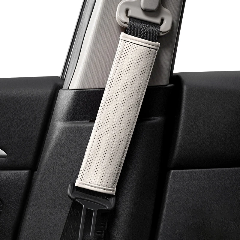 

1Pc Soft Leather Car Seat Belt Cover, Anti-Slip Car Shoulder Pad Protector, Universal Fit, Car Interior Accessories