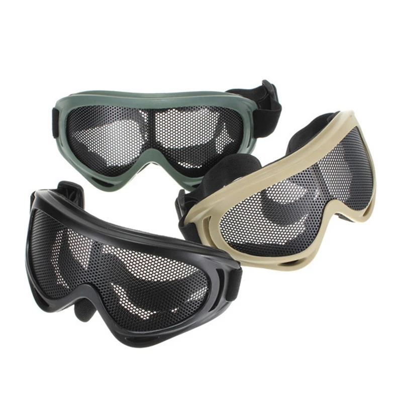 Outdoor Taktische Paintball Brille Brillen Eisen Draht Mesh Motorrad Bergsteigen Gläser Sicheren Schutz – Detail 2