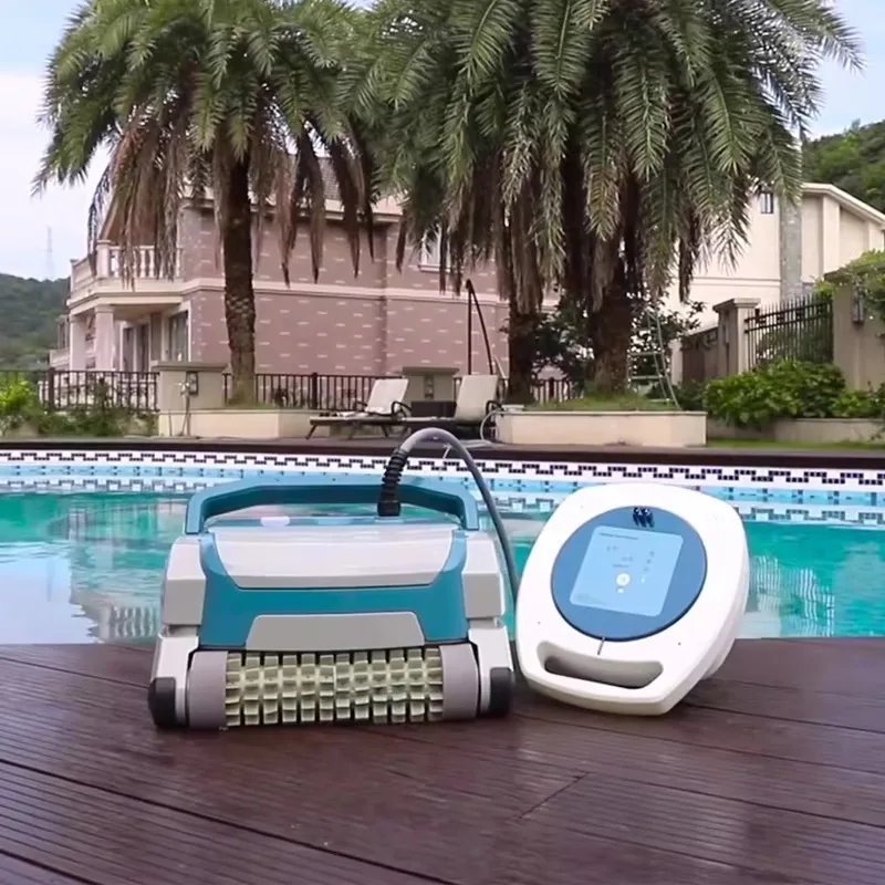 Robot limpiador de piscinas automático, aspirador robótico inalámbrico inteligente, limpieza de piscinas, Robot de limpieza sobre orugas subacuático inalámbrico