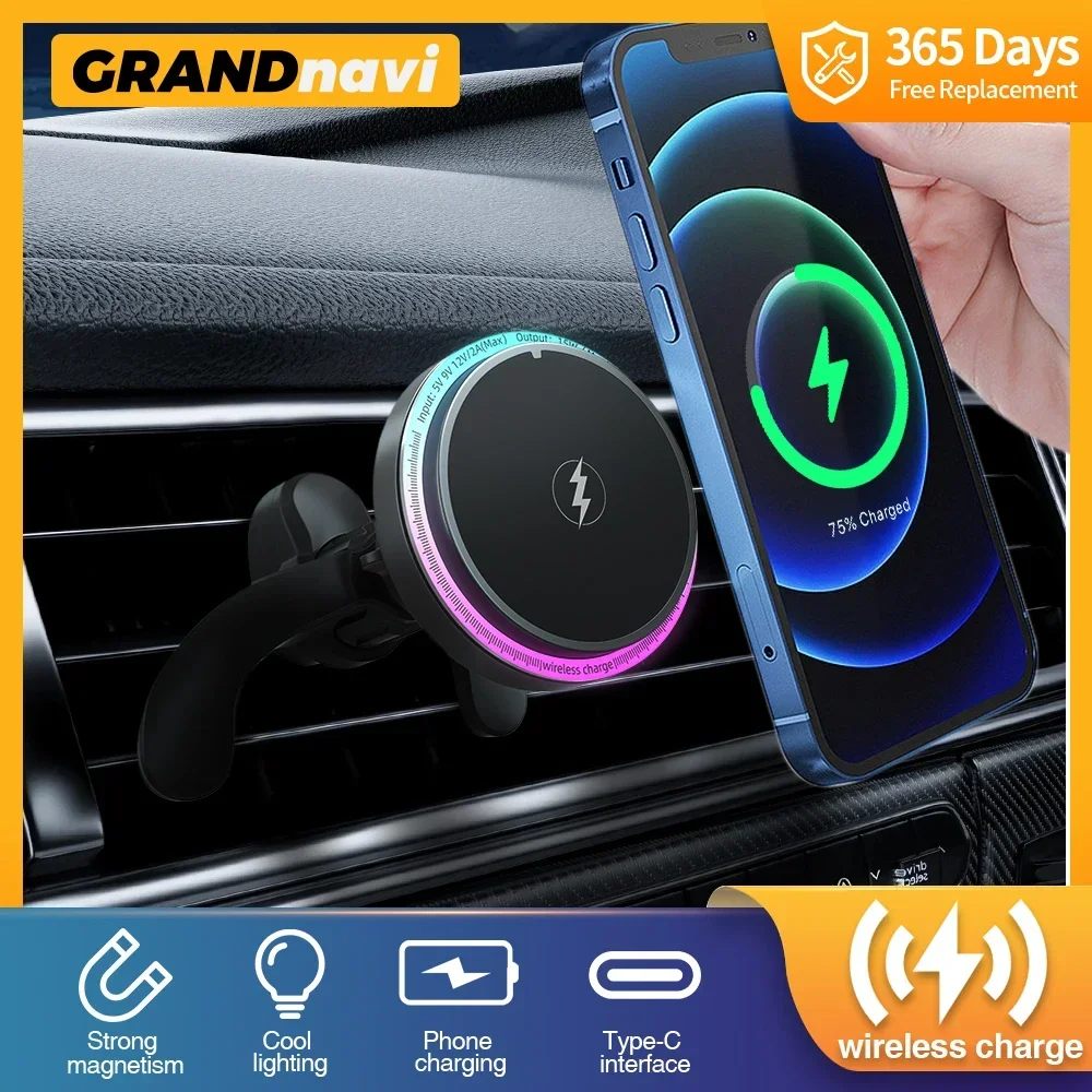 Magnetic Suction Car Air Outlet Phone Holder Special Charging Universal Support Stand Fast Charging for iPhone14 13 12Pro Max