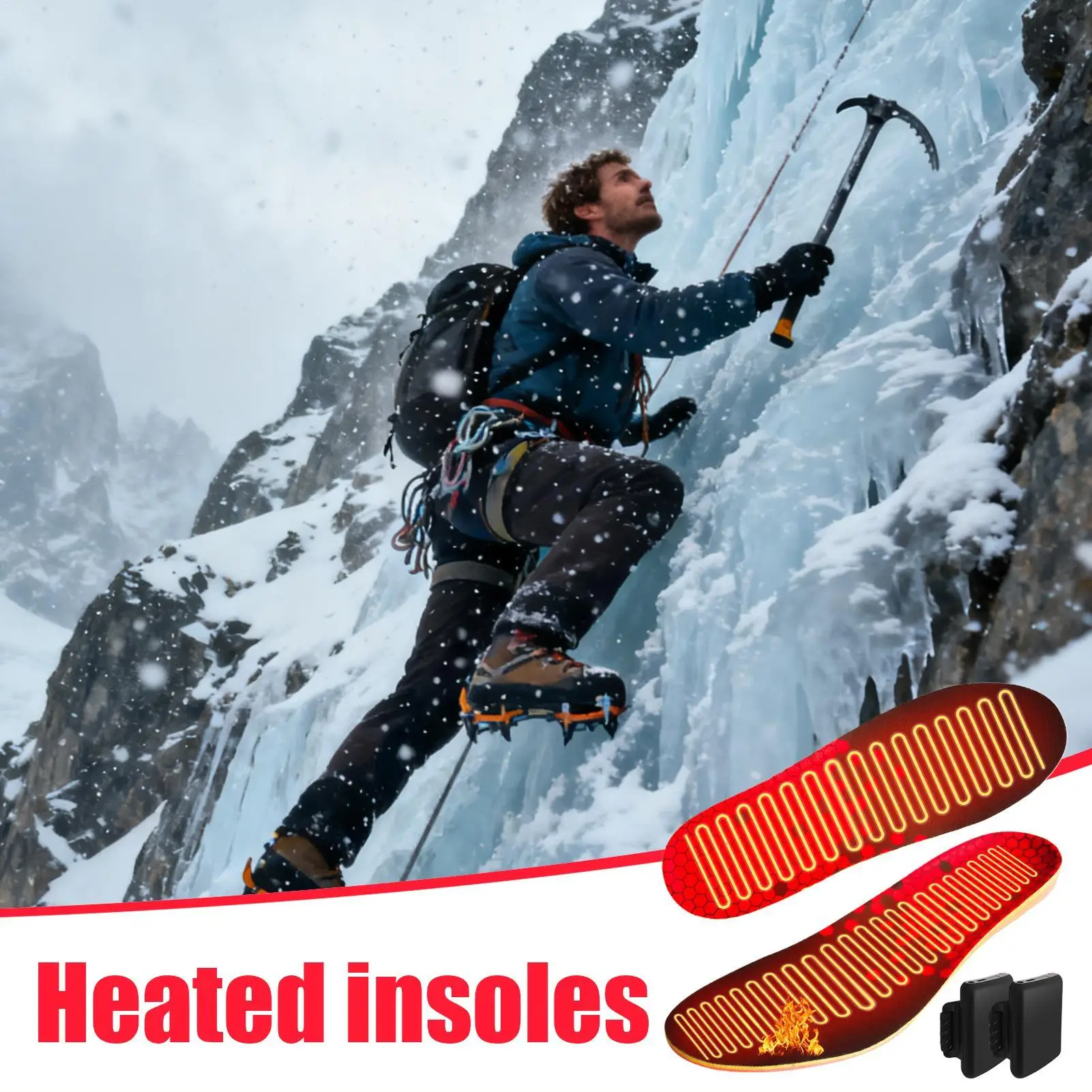 Palmilhas aquecidas recarregáveis Bateria de 5000mAh e aquecedores de pés com controle remoto para esqui, trabalho ao ar livre, camping, homens e mulheres