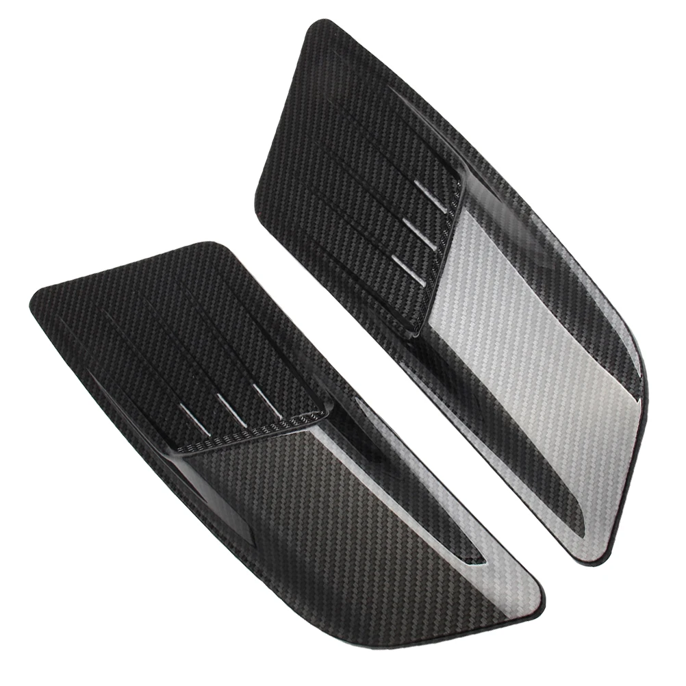 

1 Pair Car Vent Stickers Engine Hood Decals ABS Material Easy Install Air Flow Covers Vehicle Exterior Accessories