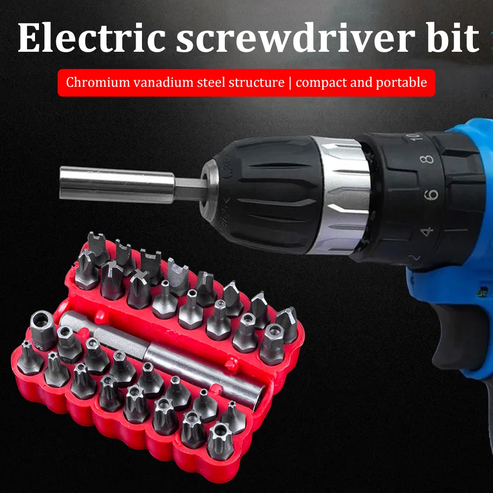 33 Pcs Magnetic Extension Bit Holder Screwdriver Bits Set Quick Release Bit Holder For Electric Screwdriver Bit Accessories