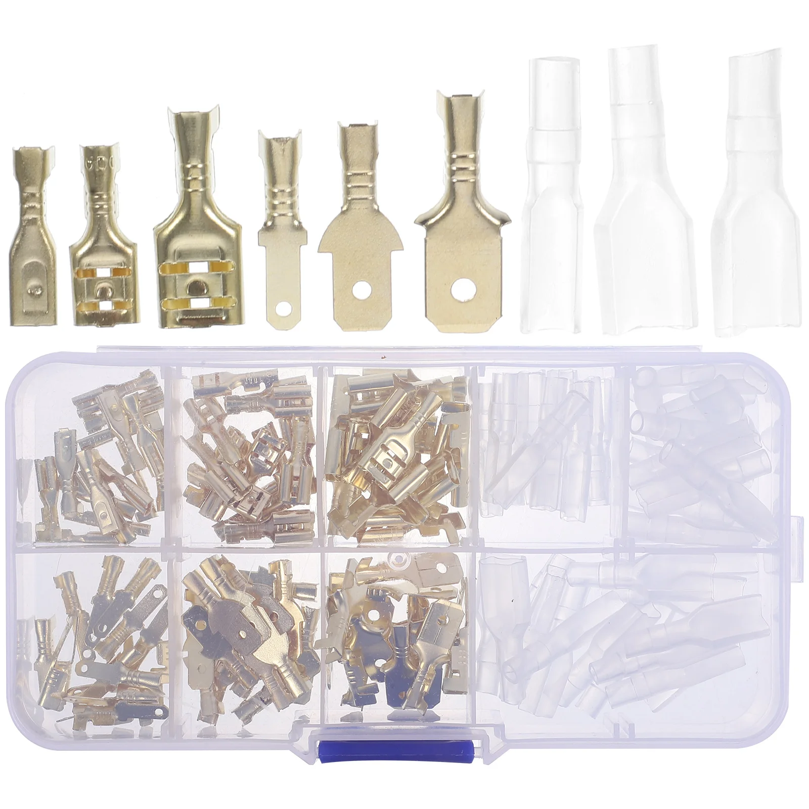 Speaker Connector Terminal Crimp Assortment Electrical Insulated Terminals Quick Splice Connectors Kit Wire Spade