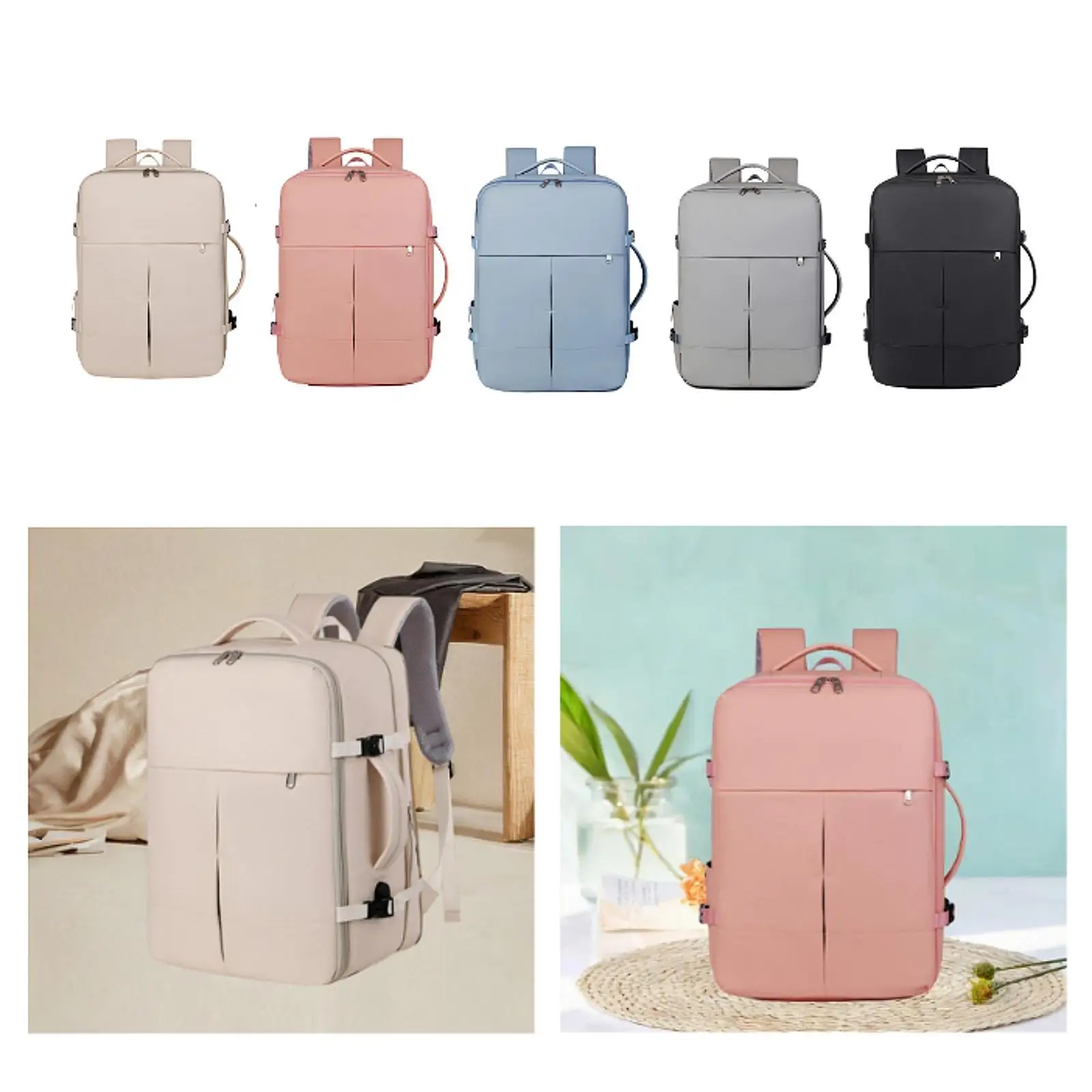 

Expandable Backpack 40L Adjustable Shoulder Straps Multipurpose Travel Backpack for 16" Computer Business Office Airlines Travel