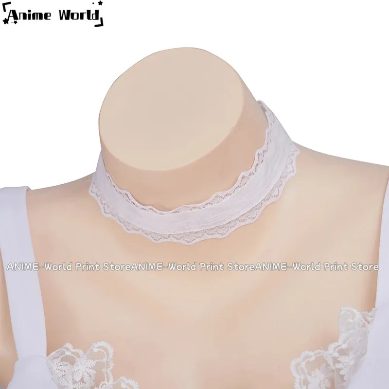 《حجم مخصص》لعبة كوسبلاي كاثرين أزياء تنكرية كاثرين مثير بحمالات بيضاء قصيرة مع جوارب مجموعة كاملة للنساء