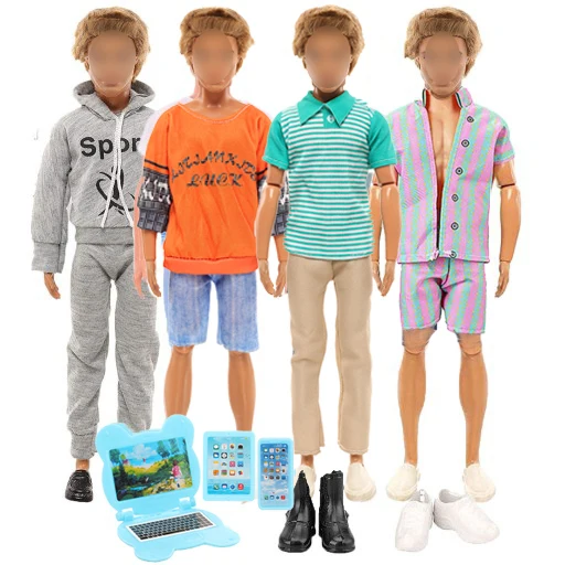 Ken Doll Clothes for Barbie Glasses Shoes Hangers Guitar Skateboard Headsets Accessories For Barbies Girl`s Toy DIY Xm's Gifts