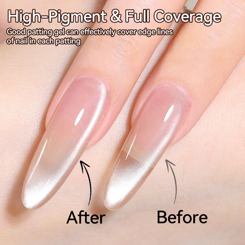UR SUGAR 1/2 Stück Weißes Pat Painting Gel Nagellack 4-in-1 Gradient French Cover Edge Lines Nagelstempelmuster Nagel-DIY-Pattin – Detail 9