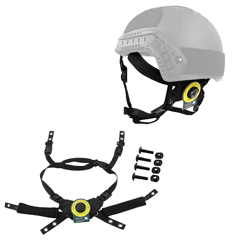 タクティカルヘルメットサスペンションストラップクイックアジャスタブルストラップサスペンションシステム（内部ロックストラップ対応、ファストミッチ対応）