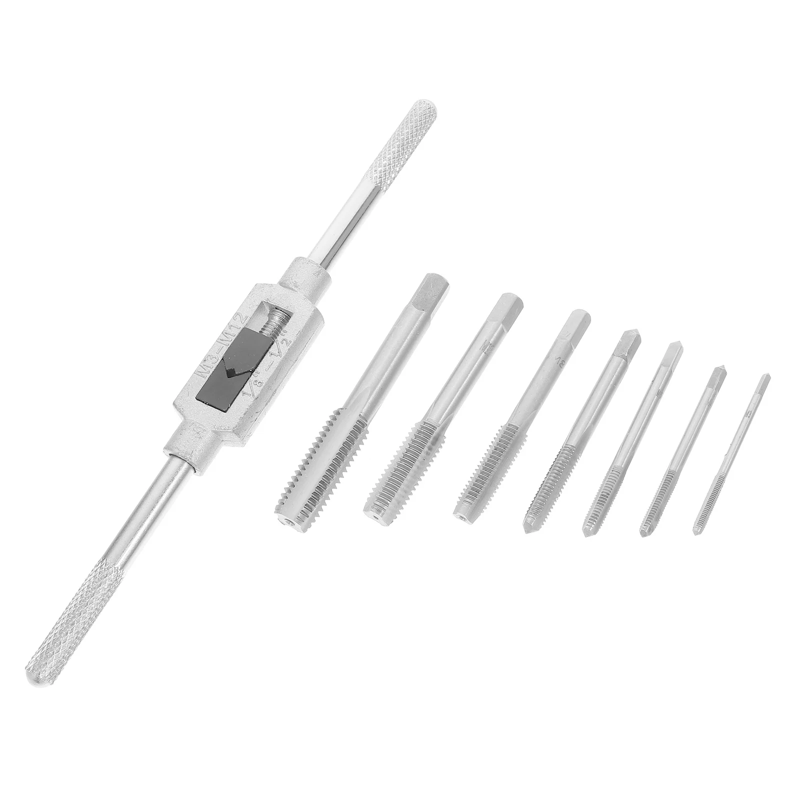 

6Pc Tap Wrench Suite Thread Tap H Tapping Tool Set Iron Material Surface Plating Ratchet Screw H Tools Maintenance Repair
