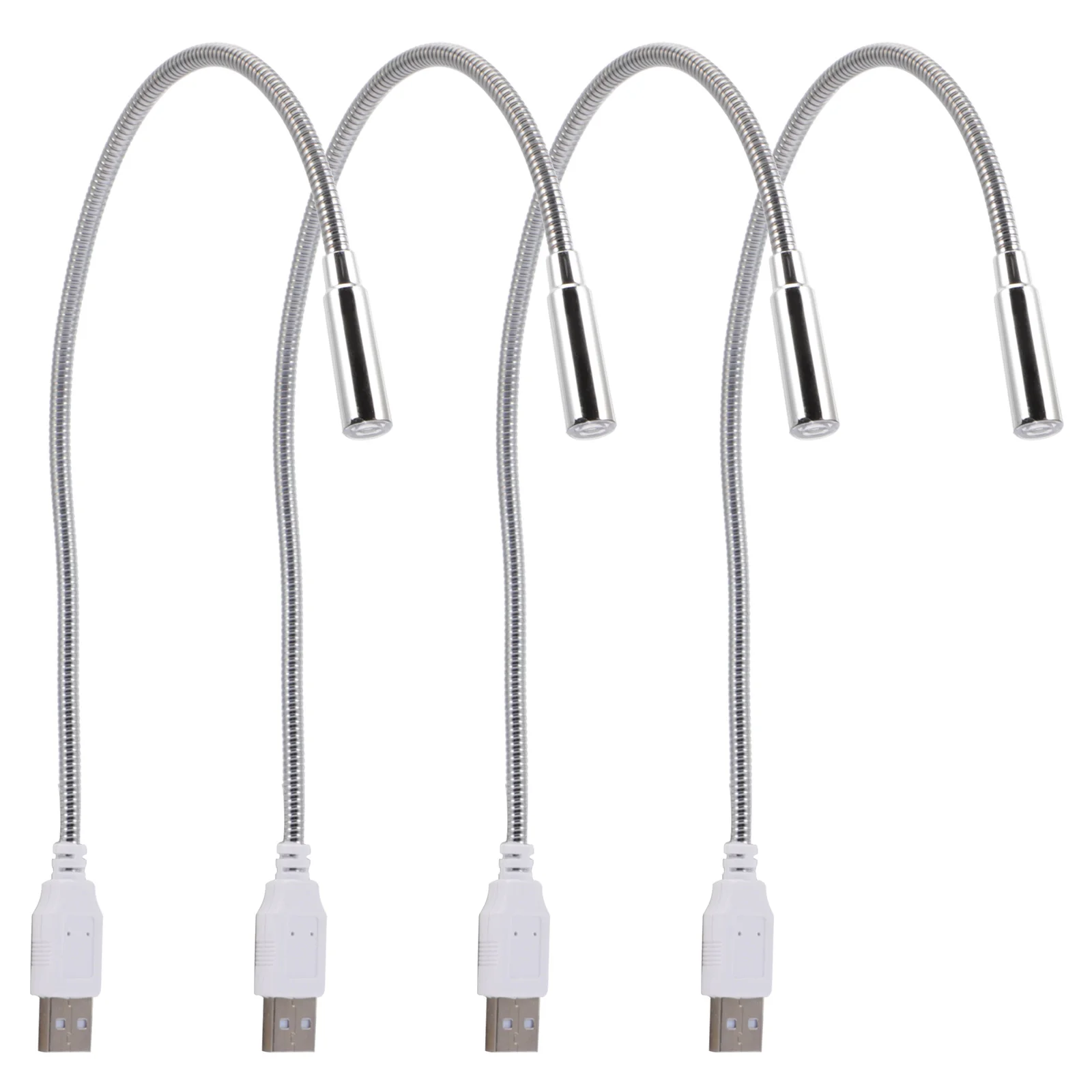 

4pcs Keyboard Light Small USB Mini LED Computer Accessories Plastic Flexible Eye Protection Laptop Light Night Lamp
