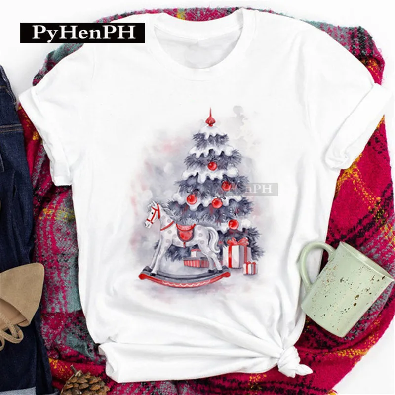 Merry Christmas T Shirt  Personalized Delicate Christmas Christmas Gift T-shirt Clothes Graphic T Shirts Aesthetic Women Clothes