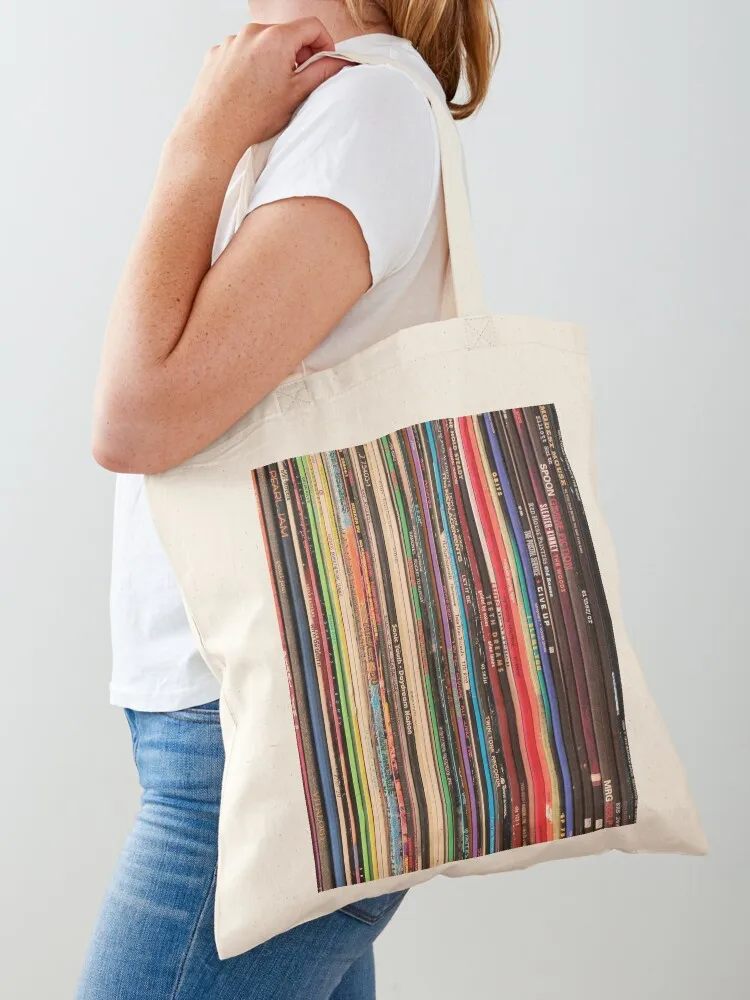 Record Collector Tote Bag tote canvas university shopper bags for women Women's Canvas