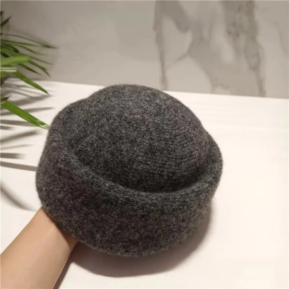 New Nordic Pattern Pillbox Hat Breathable Jacquard Knit Dress Cap Adjustable Artist Hat Daily Outfits