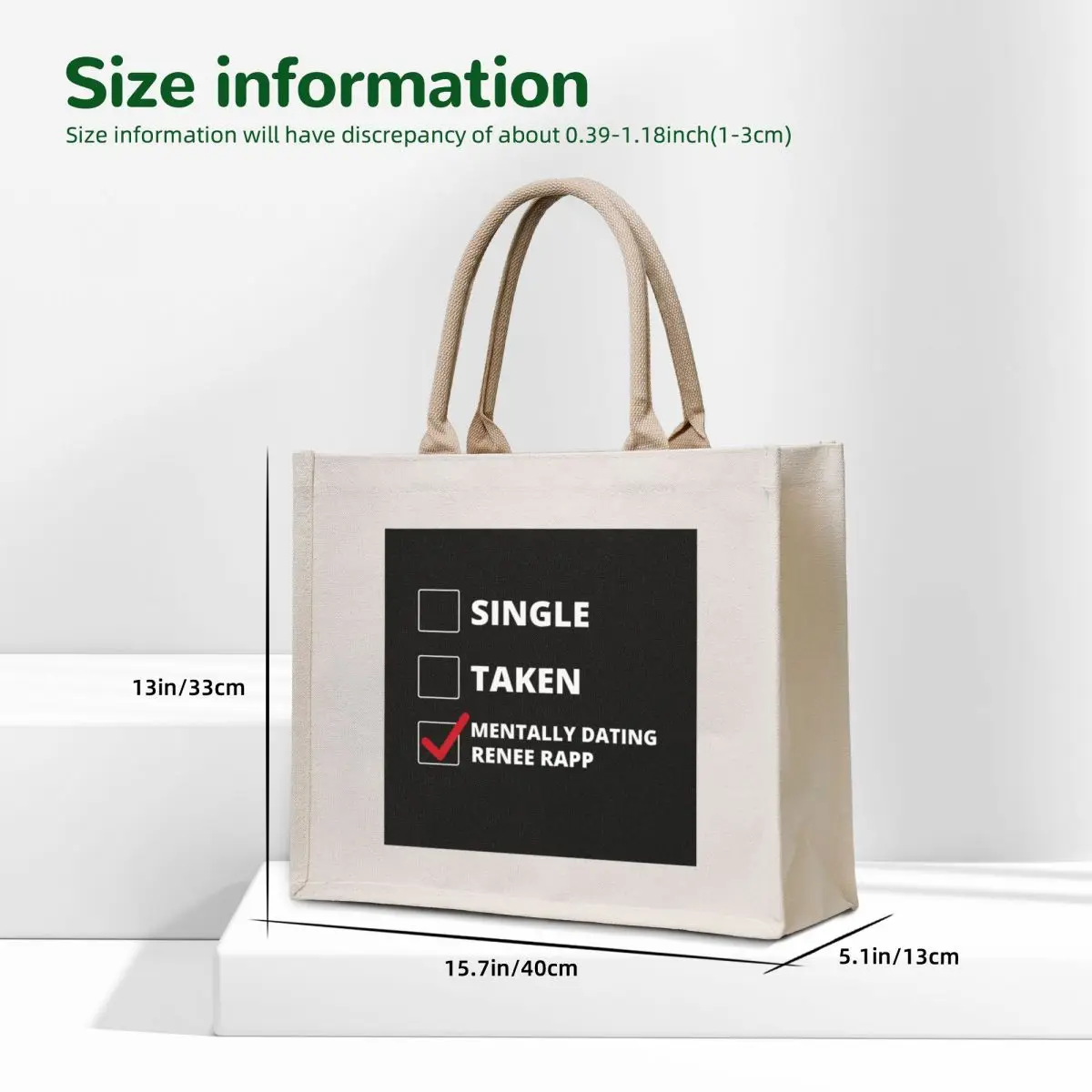Mentally Dating Renee Rapp Tote Bag Custom bag Portable shopping bag Women bags shoping