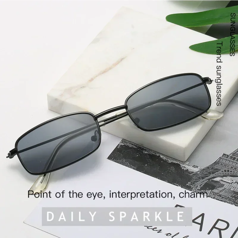 Small Frame Square Sun Glasses Transparent Color Fashion Retro Sunglasses