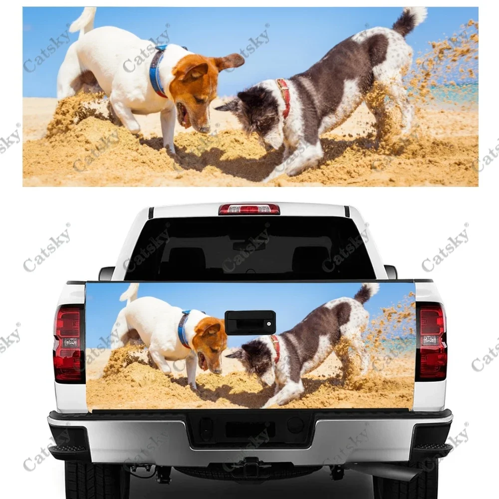 Jack Russell Terrier Dog Lover Car Tail Trunk Protect Vinly Wrap Sticker Decal Car Side Decor Sticker for SUV Off-road Pickup