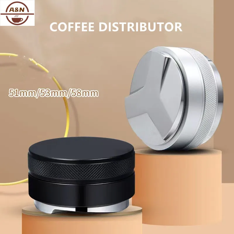 

Распределитель эспрессо 51/53/58 мм, инструмент для распределения выравнивателя кофе, совместимый с универсальным бариста Breville/DelongHi/E61