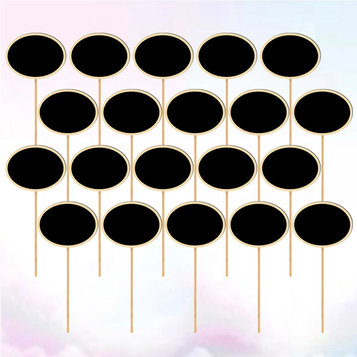 

20Pcs Premium Wooden Mini Chalkboard Toppers Light Portable Garden Flower Labels Wedding Seating Signs Message Boards Plant