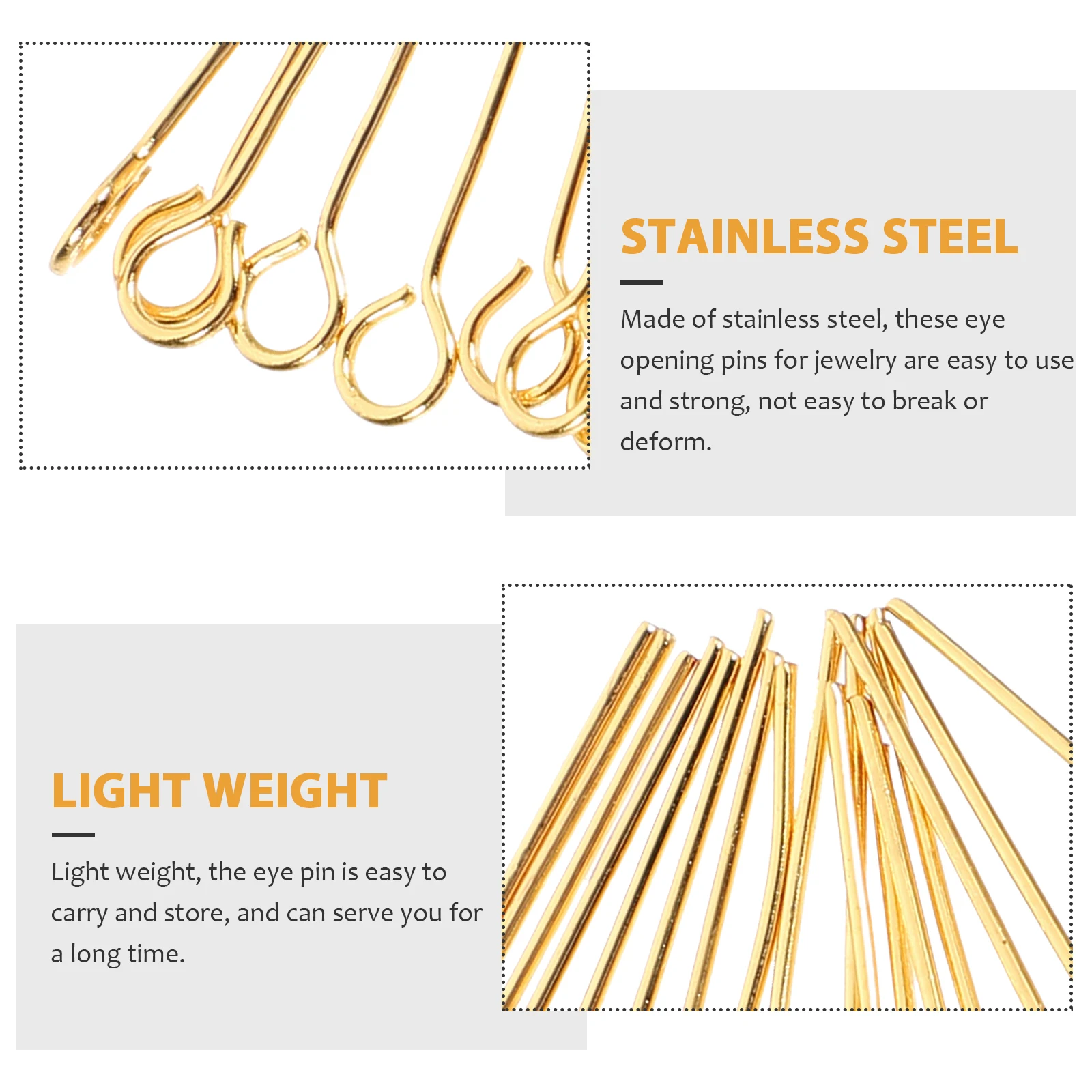 

100pcs T-Needle Earrings Lightweight Stainless Steel Pins for DIY Jewelry Making Projects Eye Pins Findings Accessories