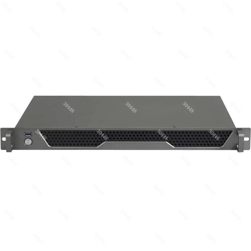 

1U Rackmount Chassis Ultra-Short Aluminum Front Panel Supports ITX 17×17 Motherboard Industrial Control PC Server Case