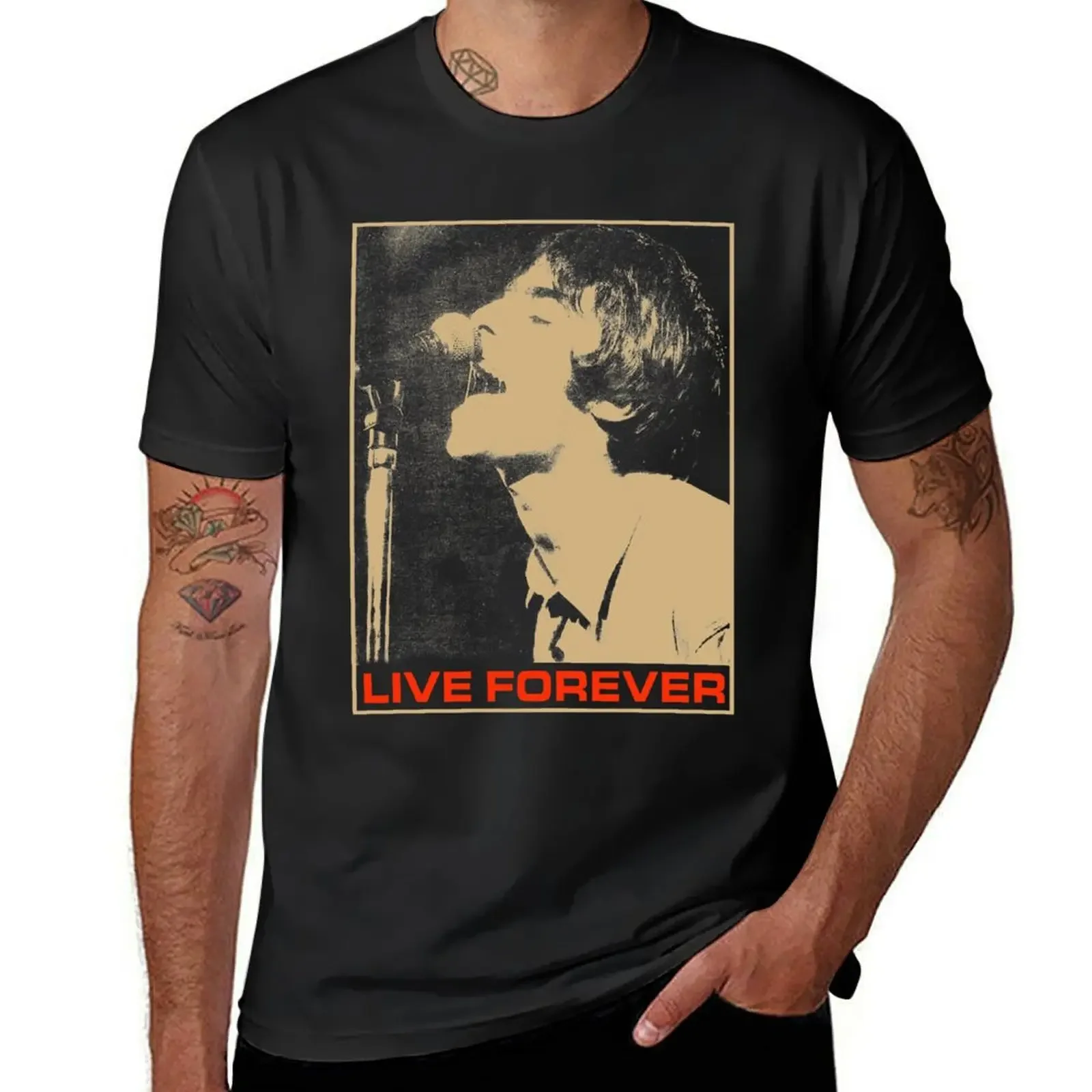 Great Model Male Liam Musician Gallagher Gifts Movie Fans T-Shirt hippie clothes blacks vintage t shirts for men graphic