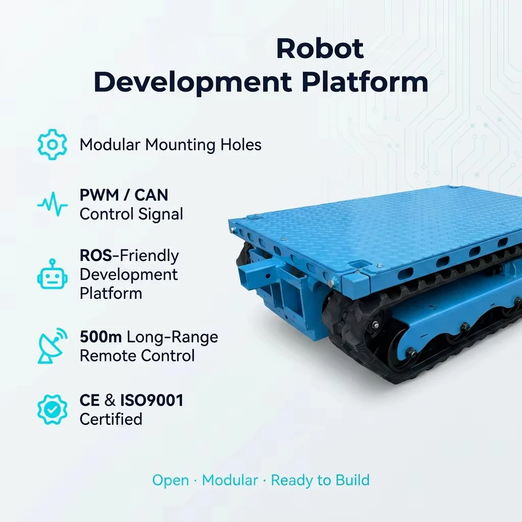 Heavy Duty Remote Control Crawler Carrier 1.5T 8T 10T Payload Rubber Track Chassis for Farm Logistics