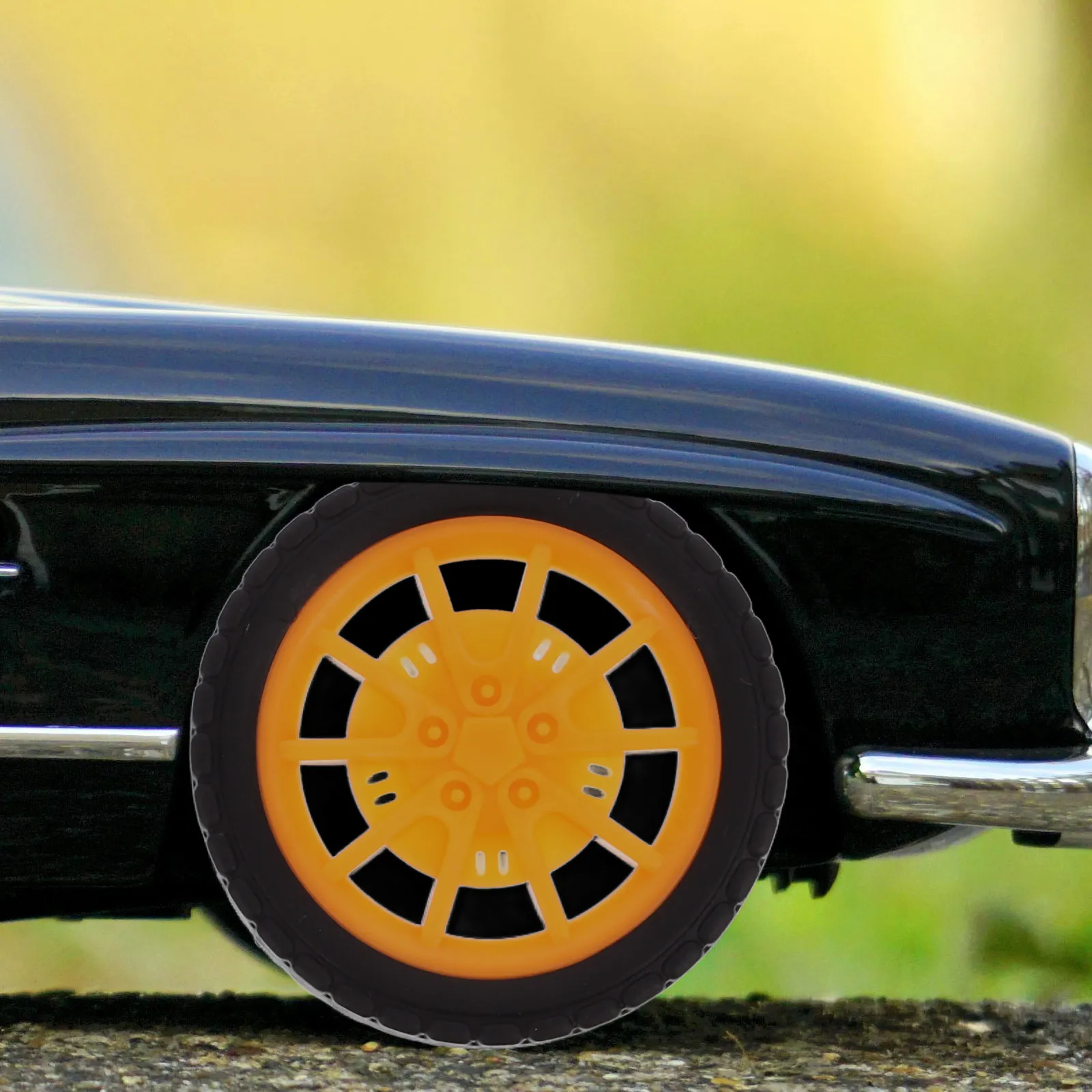 15Pcs Rubber Car Wheels DIY Crafts Racing Assembly Replacement Smooth Rolling Accessories Kids Hand Brain Development