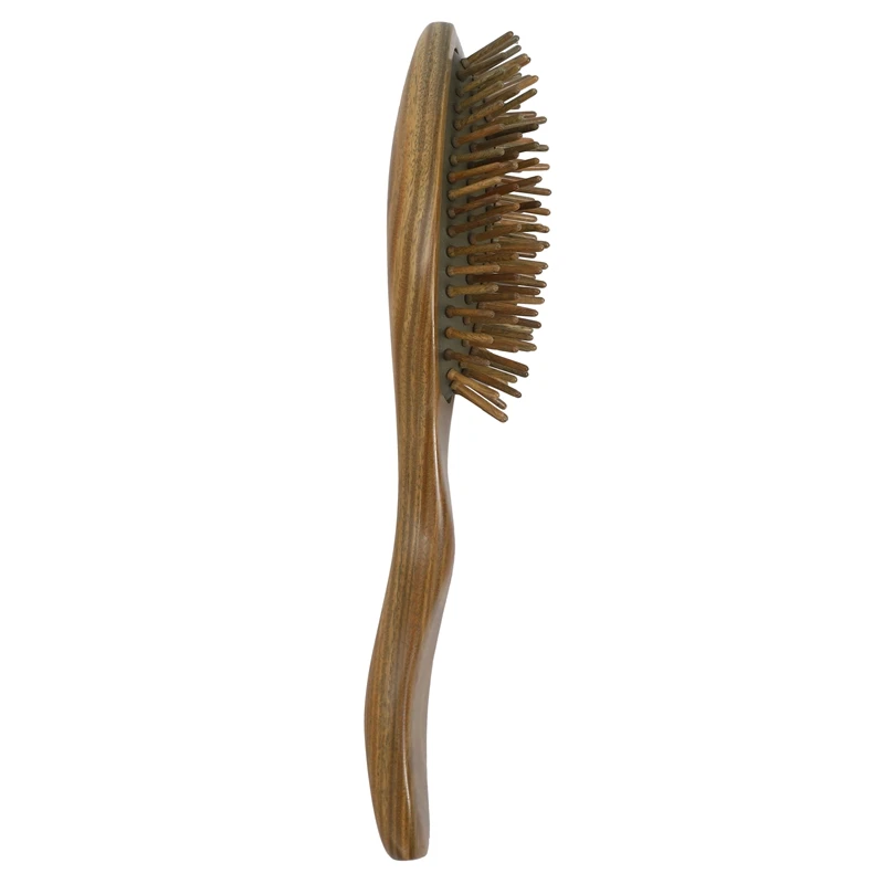 Brosse à cheveux en bois de santal, poignées naturelles faites à la main, peigne de massage, avec boîte cadeau