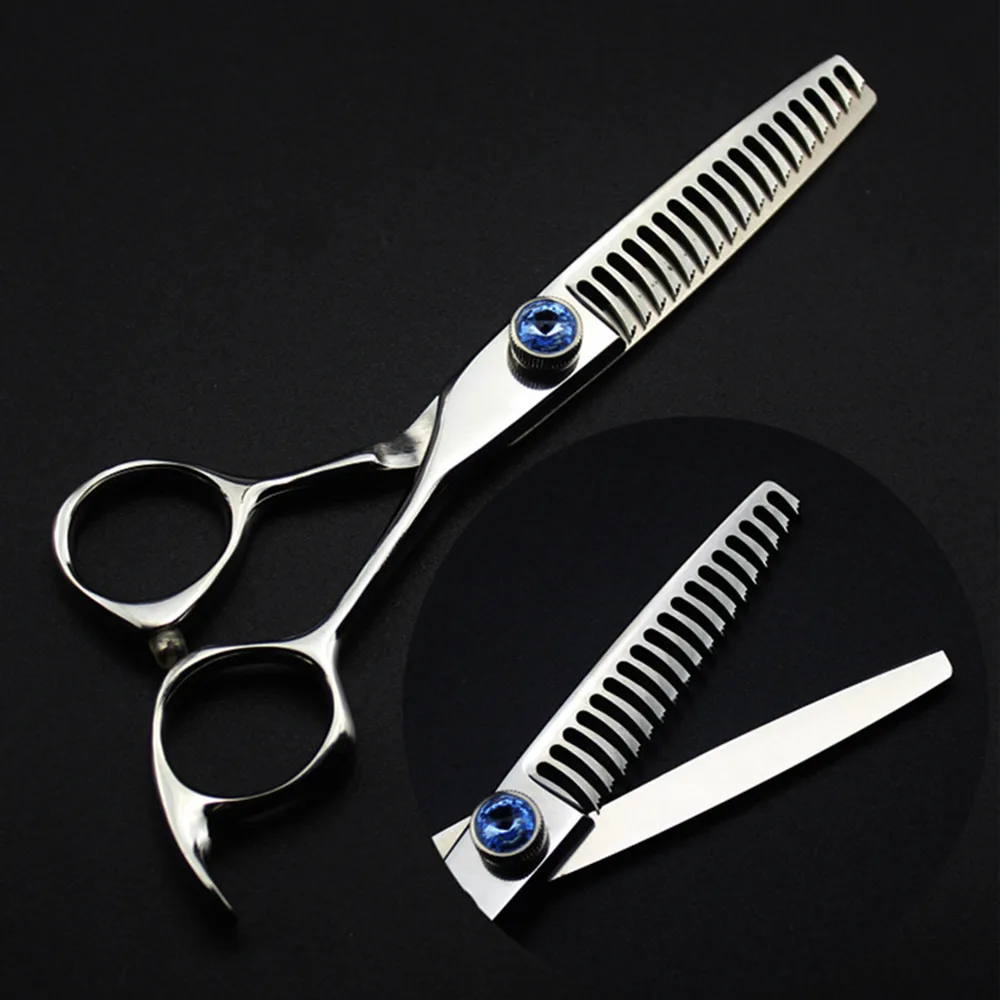 

Professional JP440c steel 6 '' 18 teeth hair scissors haircut 50% thinning rate barber makas cutting shears hairdresser scissors