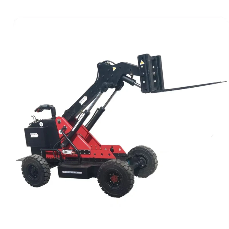 

Мини-электрический вилочный погрузчик-штабелер для любых поверхностей, высота подъема 1,4 м/1,5 м, четырехточечная гидравлическая система балансировки