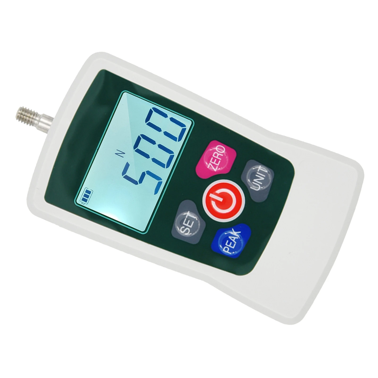 Digital Force Gauge Push Pull Meter 500N Portable Handheld with Unit Switching Backlit Screen Auto Shutdown Gray Green