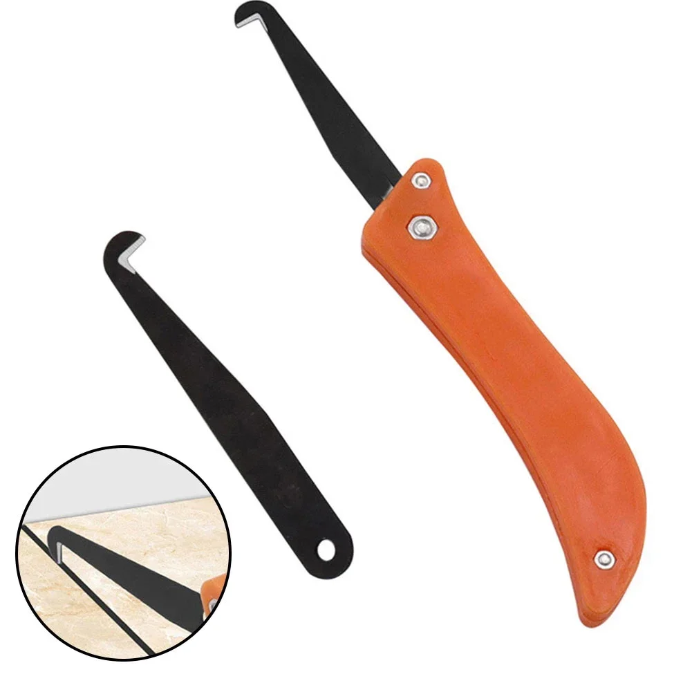 2 Pcs Ceramic Tile Gap Cleaning Tool Hook Blade Old Grout Removal Hand Repairing Tools Renovation Construction Accessories