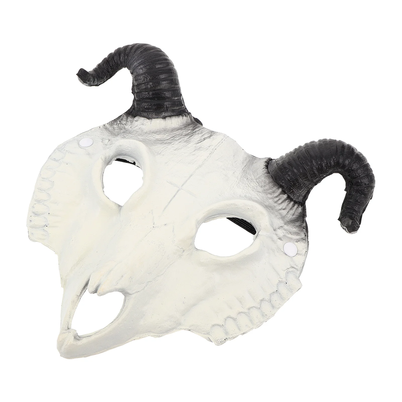 

Animal Mask Realistic Goat Horn Half Face For Halloween Party Cosplay Masquerade Accessory White Decorative Mask