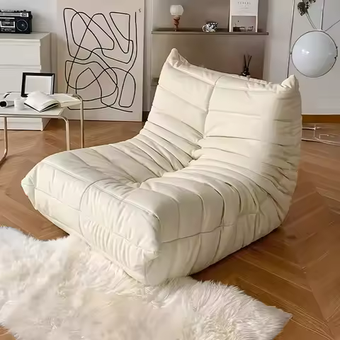 Single Sofa Caterpillar Sofa Balcony Leisure Bedroom Living Room Lie Down or Sleep Lazy Sofa Single Deck Chair