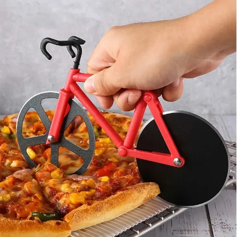 

Bicycle Pizza Cutter, Creative Cutter, Bicycle Shape, Reusable Tool, Chopper Slicer, Cutting Knife, Kitchen Tools