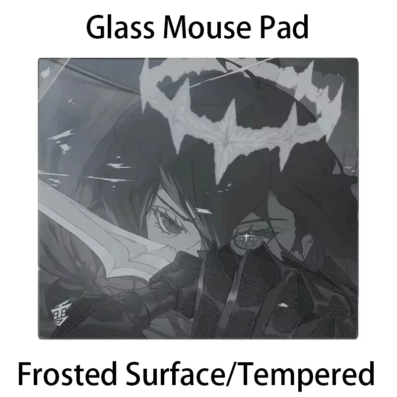 Glass Gaming Mouse Pad Japanese Anime Cool Hunter 450x400MM Frosted Surface For FPS Gaming Office Desktop Custom Mat Accessories