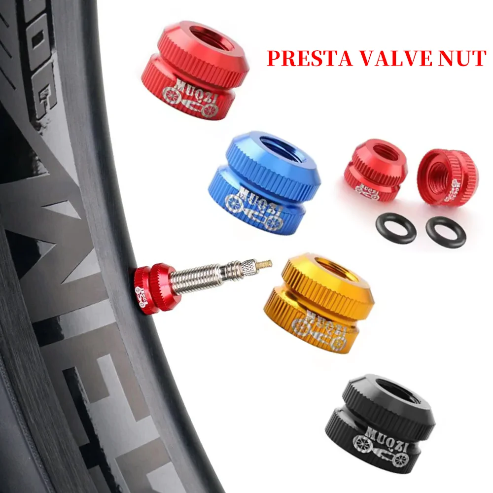 

French Valve Nut Mountain Road Bike Parts Tubeless Tire Valve Cap Fixie Bike Non Slip Presta Valve Against Leaks Nut Set